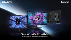 Gigabyte heeft de Aorus Elite-serie gaming monitoren geïntroduceerd op Computex 2026