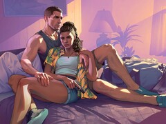 Officieel artwork voor GTA 6 met de twee hoofdrolspelers Jason en Lucia. (Afbeeldingsbron: Rockstar)