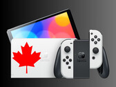 Nintendo Switch OLED met Canadees esdoornblad (Afbeelding bron: Nintendo of Canada met bewerkingen)