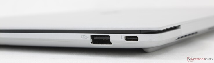 Rechts: USB-A 3.2 Gen. 2, USB-C 4.0 Thunderbolt 4 met DisplayPort + Power Delivery