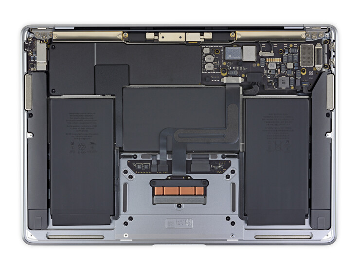 Alleen de batterij kan worden vervangen in de MacBook Air met M1 CPU (afbeelding: iFixit)