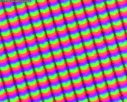 Korrelige subpixels door de matte overlay