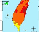 De oostkust van Taiwan getroffen door een aardbeving van 7,4 magnitude, waardoor de chipfabrieken van TSMC offline zijn gegaan. (Bron: Taiwan Central Weather Administration cwa.gov.tw)