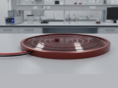 Een conceptuele afbeelding van een cirkelvormig zonnepaneel op een laboratoriumtafel (Afbeeldingsbron: AI-gegenereerde afbeelding)