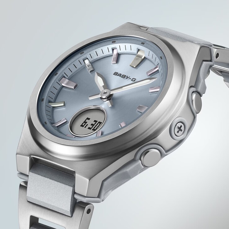 De horloges uit de Casio Baby-G BGA-3000-serie hebben een rond digitaal display