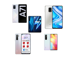 Getest: Xiaomi Mi Note 10 Lite vs. Huawei P40 Lite 5G vs. realme 6 Pro vs. Samsung Galaxy A71 vs. Redmi Note 9 Pro. Test devices provided by Huawei Germany, Samsung Germany, Xiaomi Germany, realme Germany, and Trading Shenzhen.