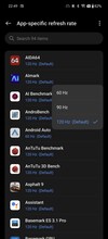 App-specifieke vernieuwingsfrequentie