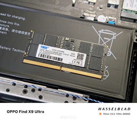 De TWSC DDR5 SODIMM die in de 7000X is aangetroffen