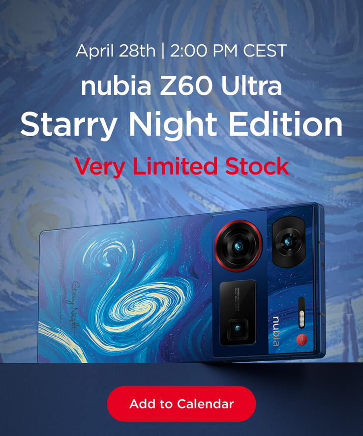 Nubia presenteert de aankomende Z60 Ultra Starry Night-editie. (Bron: Nubia)