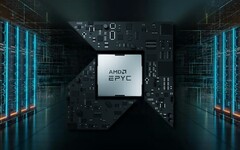 De AMD EPYC 9654 kan ook bogen op 192 threads en een L3-cache van 384 MB. (Beeldbron: AMD - bewerkt)
