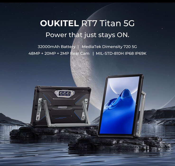 Een preview van de RT7 Titan. (Bron: Oukitel)