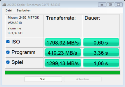 MSI Vector GP76 2022 AS SSD kopieer benchmark