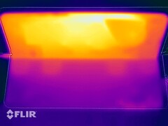 Belastingstest oppervlaktetemperaturen (achterkant met deksel)