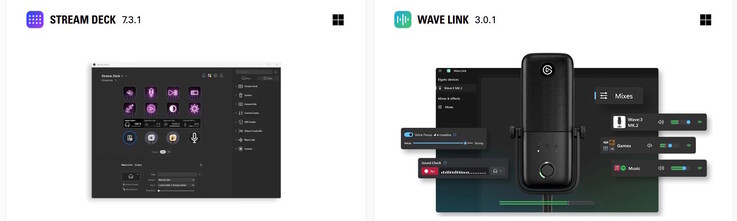 Stream Deck software en Wave Link in de Elgato downloadsectie