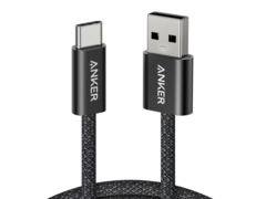 De Anker Zolo USB-A naar USB-C kabel (afbeelding) is gemaakt met een 48-strengs gevlochten omhulsel en is bestand tegen meer dan 10.000 bochten. (Afbeeldingsbron: Amazon/Anker)