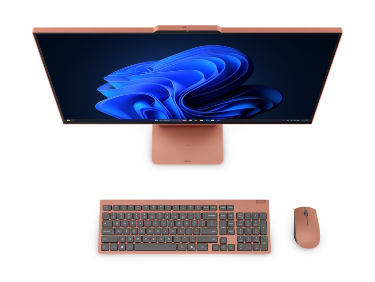 De Lenovo IdeaCentre AIO i-desktops worden geleverd met toetsenborden en muizen in bijpassende kleuren.