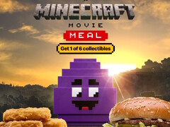McDonald's geeft een van de zes digitale Minecraft collectables weg bij aankoop van een Minecraft Movie Meal. (Afbeeldingsbron: McDonald's)