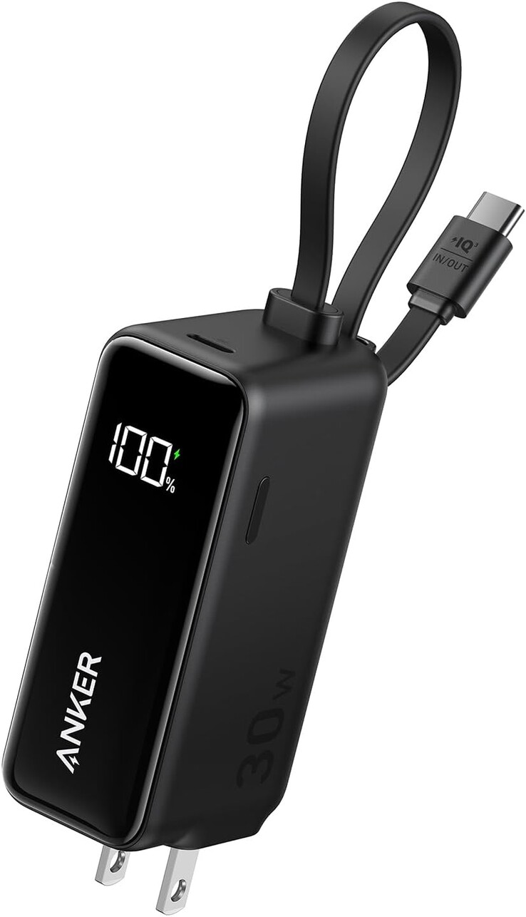 De Anker 3-in-1 Power Bank (30W, Fusion, Ingebouwde USB-C kabel). (Afbeeldingsbron: Anker)