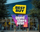 Best Buy winkel getoond met GTA 6 logo