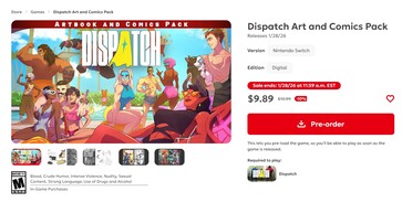 Dispatch Art and Comics Pack op Nintendo of America eShop met censuur (Beeldbron: screenshot, Nintendo of America)