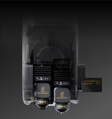 De enkele printkop heeft een ontwerp met twee spuitmonden