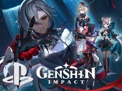 Genshin Impact banner met PlayStation-logo afgebeeld (Afbeelding bron: HoYoverse, Sony PlayStation met bewerkingen)