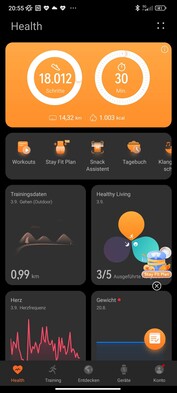 Alle door het horloge verzamelde gegevens worden verwerkt via de Huawei Health app