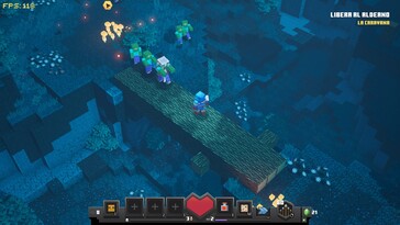 Afbeelding: Een screenshot van de gameplay van Minecraft Dungeons.