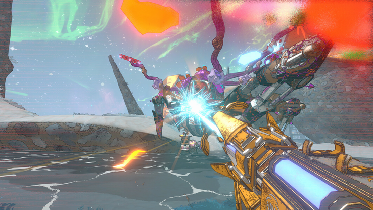 De cel-shaded graphics van Mycopunk doen sterk denken aan Borderlands.