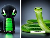 Razer laat zien hoe de Sneki Snek mascotte eruit zou kunnen zien met DLSS 5.