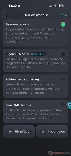 Er zijn verschillende bedrijfsmodi beschikbaar om uit te kiezen
