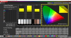 CalMAN ColorChecker (profiel: Native, doelkleurruimte: P3)