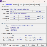 CPU-Z moederbord