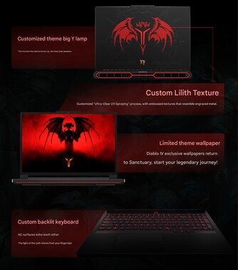 Lenovo Legion Y9000P Diablo IV gaming laptop richt zich op Diablo fans. (Afbeeldingsbron: Lenovo via Weibo)