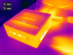 Minisforum Venus Series NAB6 vs. stresstest (voorzijde)