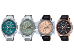 Van links naar rechts, de Casio Edifice EFV-610DE-2A, EFV-610DE-3A, EFV-610EL-5A en EFV-610ECL-1A. (Afbeeldingsbron: Casio)