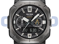 De Casio Pro Trek PRW-B1000-1 (afbeelding) heeft een donkergrijze roestvrijstalen lunette en een zwarte wijzerplaat met zilveren accenten. (Afbeeldingsbron: Casio - Bewerkt)