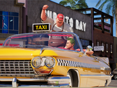 Een screenshot van Crazy Taxi World Tour