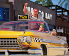 Een screenshot van Crazy Taxi World Tour