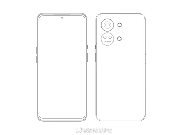 Het geruchtmakende ontwerp van de OnePlus Nord 3. (Beeldbron: Weibo)