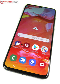 In review: Samsung Galaxy A70. Test unit courtesy of notebooksbilliger.de