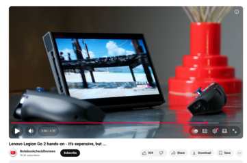 Nieuw herontworpen YouTube videospeler UI (Afbeeldingsbron: Kristen Spradlin / Notebookcheck)
