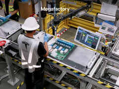 De Tesla Megapack-fabriek in Lathrop, Californië.