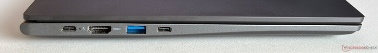 Links: USB-C 3.2 Gen.1 (5 Gbit/s, DisplayPort, Power Delivery), HDMI 1.4b, USB-A 3.2 (5 Gbit/s), USB-C 3.2 Gen.1 (5 Gbit/s, DisplayPort, Power Delivery)