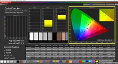 CalMAN - Gekalibreerde ColorChecker (doelkleurruimte AdobeRGB)
