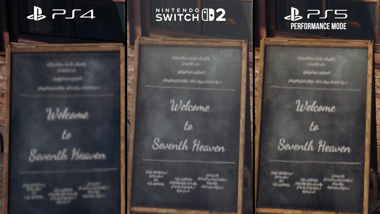 De grootste zegen voor Final Fantasy VII Remake Intergrade op Switch 2 vs PS4 is het gebruik van hogeresolutie-texturen van de PS5-versie... voor sommige, maar niet alle onderdelen. DLSS biedt nog steeds een goede algemene upscaled beeldkwaliteit voor han