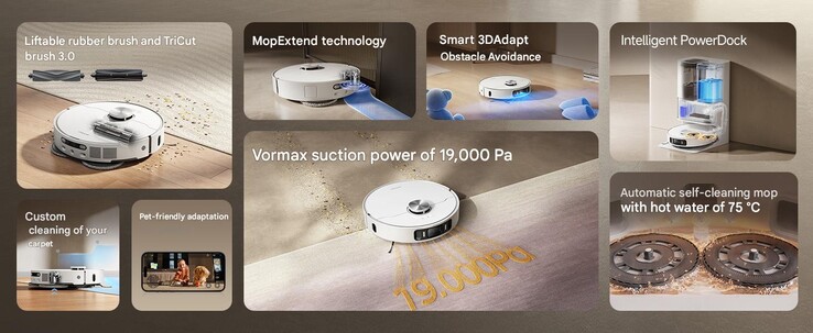 De Dreame L40 Ultra AE robotstofzuiger en -mop. (Afbeelding bron: Dreame)