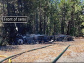 Er was 50.000 gallon nodig om deze Tesla Semi-brand te blussen (bron: NTSB)