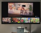 Switch 2 GameChat weergegeven op een tv