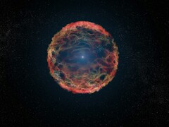 Een afbeelding van de supernova SN 1993J.